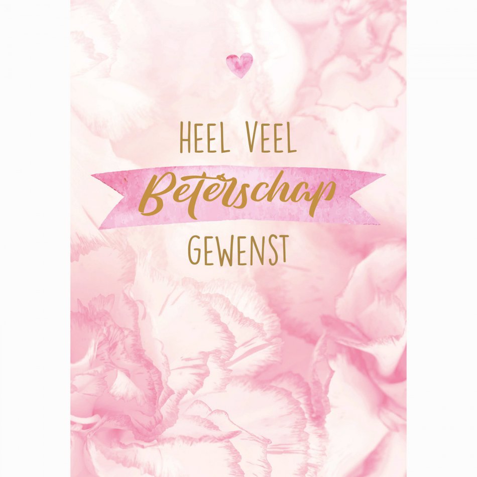Beterschap Heel veel beterschap gewenst - pink