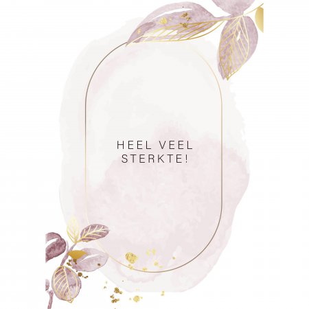 Kaart Condoleance Purple leaves