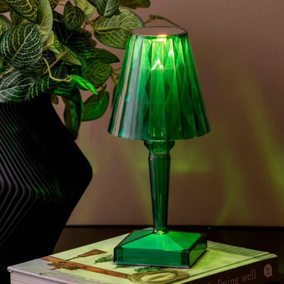 Table lamp Gem LED dark green